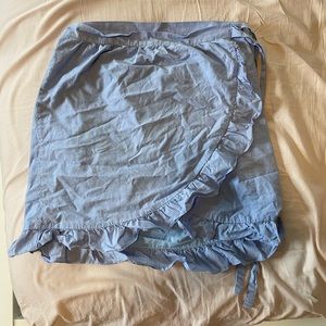 Loft blue wrap skirt